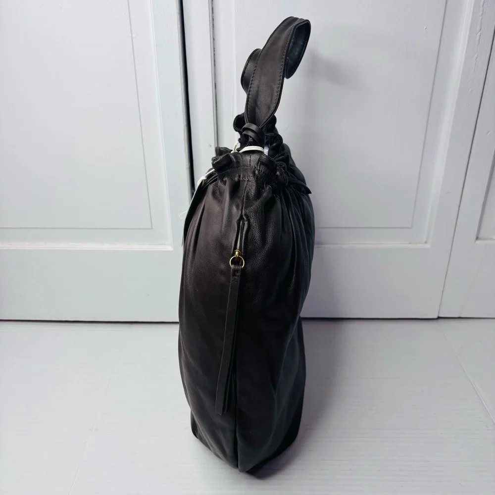 New LUCKY BRAND Chocolate Alva Hobo Shoulder Leather Bag